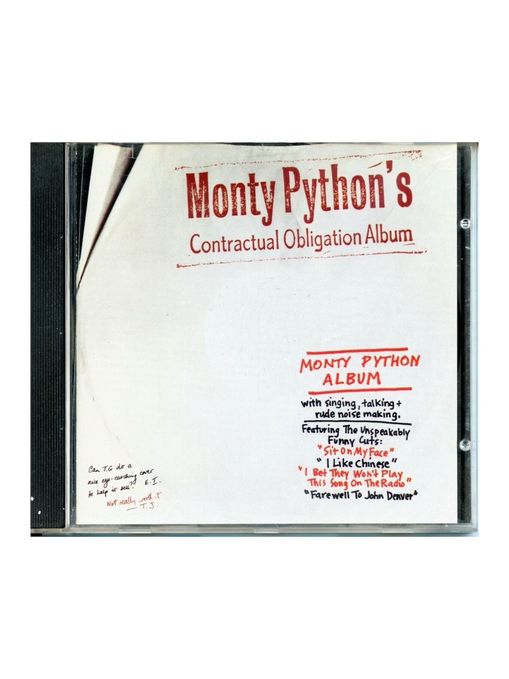 Monty Python's Contractual Obligation Album by Monty Python Music CD TV